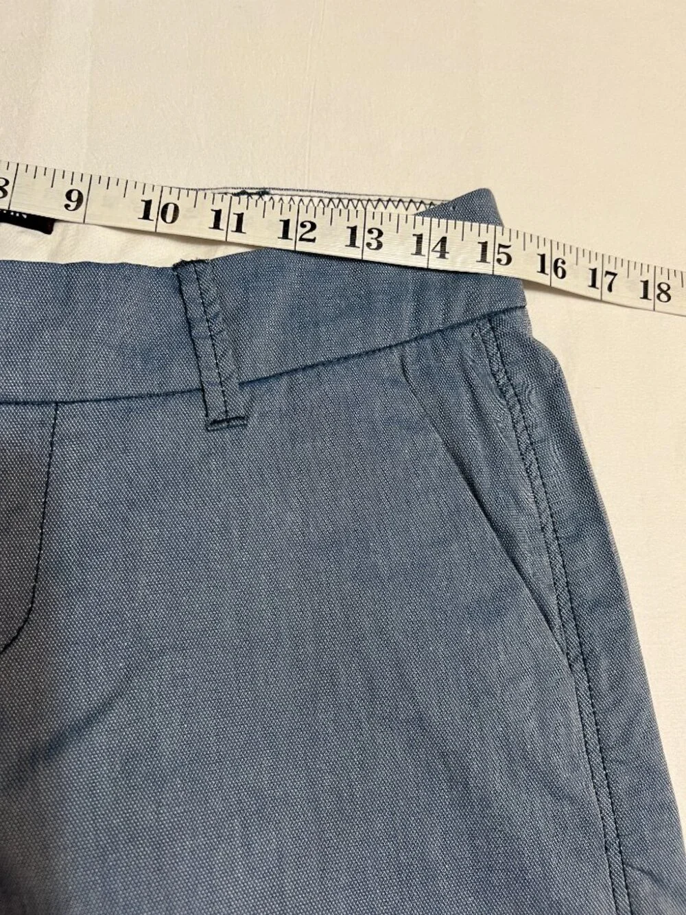 Dear John Denim Shorts Womens 27 Sea Blue Chambray Cuffed Casual Summer